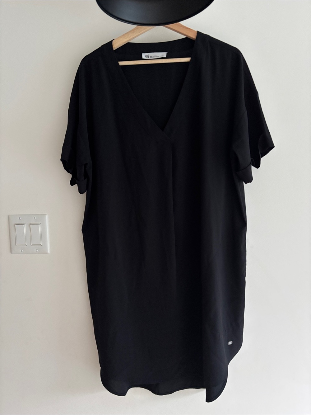 FIG tunic dress, black, L
